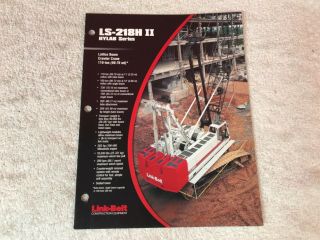 Rare Fmc Link Belt 110 Ton Hydraulic Crawler Crane Dealer Brochure