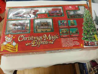 Vintage 1995 Hand Painted First Edition Christmas Magic Express Train Set