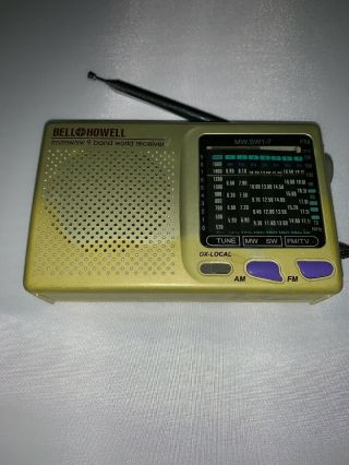 Bell Howell Fm/mw/sw 9 Band World Receiver Portable Radio Fm Mw Sw Short Wave
