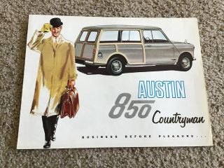 1962 British Austin 850 Countryman Mini Color Sales Literature.