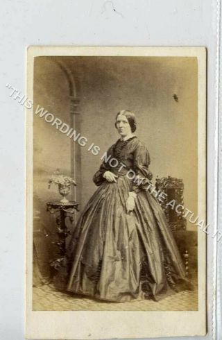 (lh2442 - 100) Rp Victorian Cdv,  Lady In Crinoline,  E Johnson,  Wisbeach