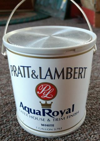 Way Cool Pratt & Lambert Aqua Royal " Paint Can " Radio.  One