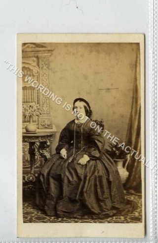 (lh2436 - 100) Rp Victorian Cdv,  Lady In Crinoline,  E Johnson,  Wisbech