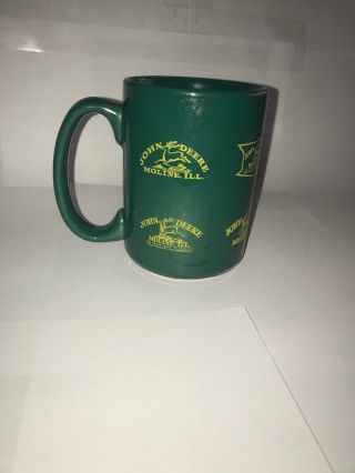 John Deere Coffee Historical Logos Mug - Dark With Yellow Graphics