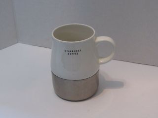 Starbucks Coffee 2005 14 Oz Travel Mug Cup Ceramic With Metal Stainless Base