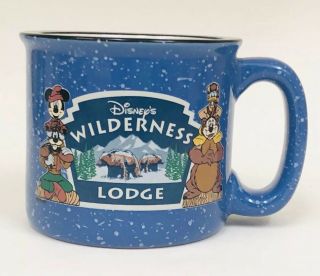 Disney Wilderness Lodge Large Speckled Blue Character Camping Coffee Mug