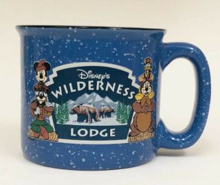 Disney Wilderness Lodge Large Speckled Blue Character Camping Coffee Mug 2