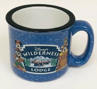 Disney Wilderness Lodge Large Speckled Blue Character Camping Coffee Mug 3