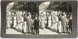 Keystone Stereoview Of A Busy Street In Bagdad,  Iraq From The Rare 1200 Card Set