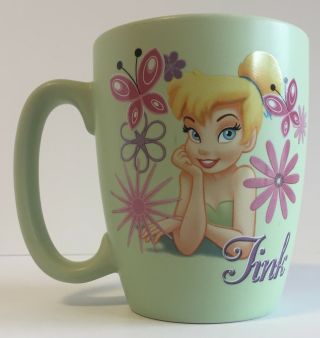 Disney Store Exclusive Tink Tinkerbell Coffee Tea Mug Cup Green Lime Large Heavy