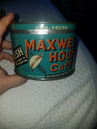 Early Vita Fresh Maxwell House Coffee Can 1 Pound Can With Lid