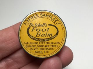 Vintage Sample Dr.  Scholl’s Foot Balm Medicine Ointment Tin