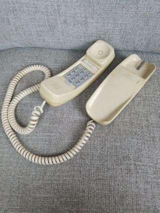 Vintage Bell Systems AT&T Brown Trimline Telephone and ITT Trimline Cream Phone 3