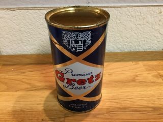 Gretz Beer (74 - 33) Empty Flat Top Beer Can By Jacob Ruppert,  York,  Ny