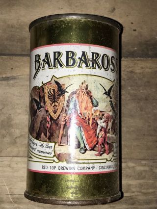 Barbarossa King Gambrinus Beer Can - Red Top Brewing,  Cincinnati,  Ohio