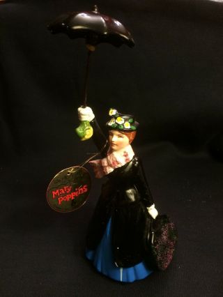 1964 Ceramic Mary Poppins Figurine Hand Painted Walt Disney Productions Umbrella