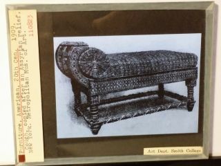 1909 American Couch,  Copied from Assyrian Relief,  Magic Lantern Glass Slide 2