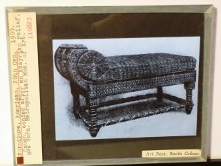1909 American Couch,  Copied from Assyrian Relief,  Magic Lantern Glass Slide 3