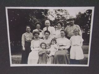 Antique Cabinet Photo - Group of Men,  Ladies,  Children,  Fashion,  Hats,  Family 3