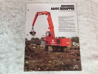 Rare 1970s Koehring 6644 Skrapper Excavator Dealer Brochure 7pg