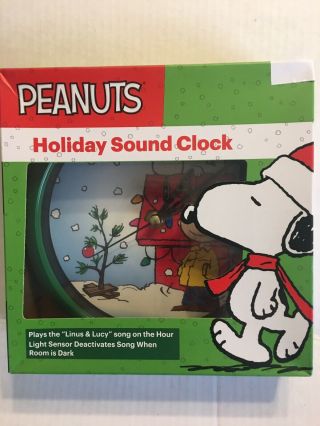 Peanuts Holiday Sound Clock Plays The " Linus & Lucy " Song On The Hour