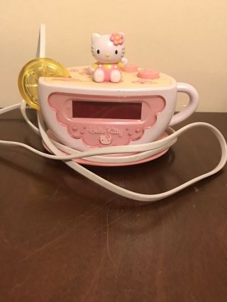 Hello Kitty Tea Cup Clock Radio With Night Light