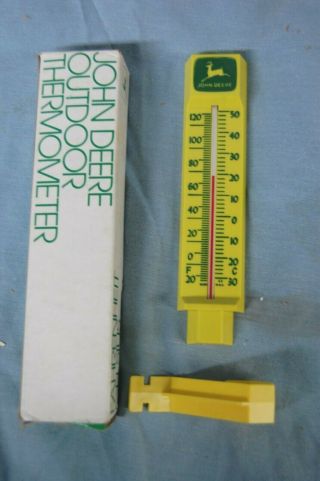 Vintage John Deere Plastic Outdoor Thermometer