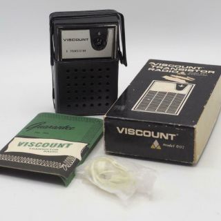Vintage Viscount 807 Transistor Am Radio W/ Box