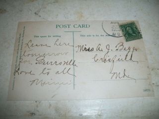 Vintage 1908 Postcard Peoples National Bank & Law Building Denton Md maryland 2
