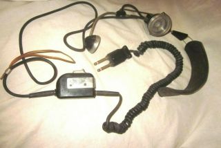 Western Electric 52 Type Telephone Headset E/w A " 240a " On/off Switch.
