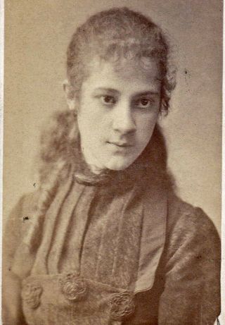 Fuzzy Girl From Missouri - 1880s Cdv Photo - Williams & Thomson - Kansas City