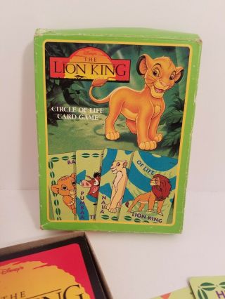 Parker Brothers 1993 Disney Lion King Circle of Life Card Game Complete 2