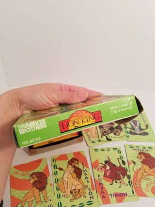 Parker Brothers 1993 Disney Lion King Circle of Life Card Game Complete 3