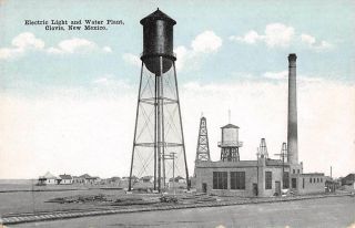 Clovis,  Nm Electric Light & Water Plant With Tower,  Whiting Pub C 1907 - 14