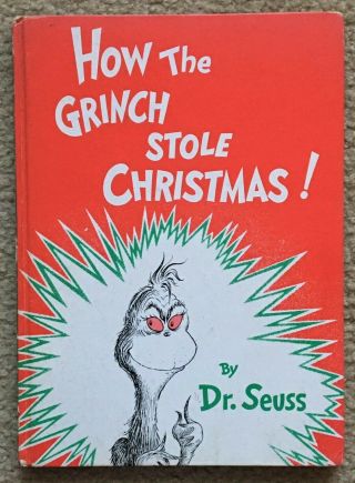 Vintage How The Grinch Stole Christmas By Dr.  Seuss 1957 First Edition Hardcover