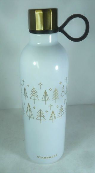 Starbucks 2018 Christmas White Water Bottle 20 Oz 551 Ml