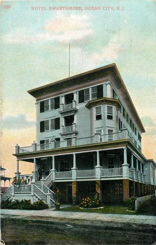 A Closeup View Of The Hotel Swarthmore,  Ocean City Nj 1916