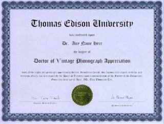 Doctor Antique Phonograph Appreciation Novelty Diploma