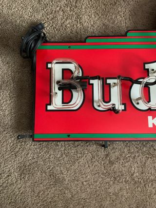Large Budweiser Neon Sign Man Cave Bar 48”x 25” - - 2