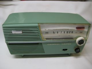 Vtg Channel Master 6 Transistor Am Radio Avocado Green Model 6511