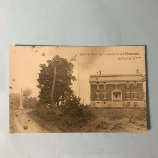 Little Falls York Ny Rppc Photo Postcard 1922 General Herkimer Homestead