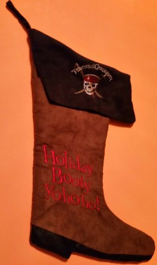 Disney Pirates Of The Caribbean Holiday Booty Yo Ho Ho Christmas Stocking