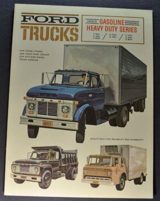 1963 Ford Heavy Duty Gas Truck Brochure Conventional,  Coe 63