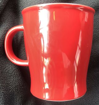 2008 Starbucks Coffee Mug Red and White Coffee Cup 14 Oz 2