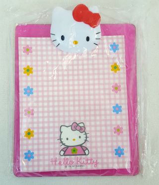 Vtg 1997 Sanrio Hello Kitty Pink Mini Clipboard With Memo Note Pad Htf Rare