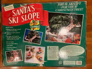 Mr Christmas Santas Ski Slope Lift Mechanical Decoration 1992 Vintage,