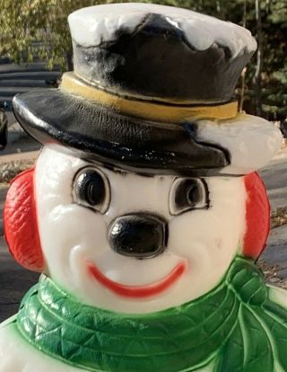 Vtg Frosty The Snowman Lighted Christmas Blow Mold Lawn Decor 30 " General Foam