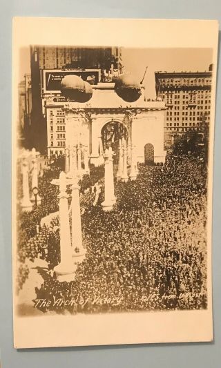 York Ny Rppc Real Photo Postcard 1910 - 30 Wwi Victory Parade Arch