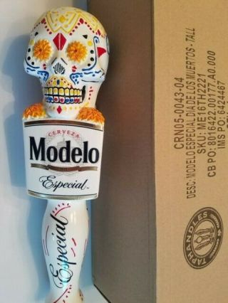 Modelo Especial Dia De Los Muertos Sugar Skull Beer Tap Handle 10inch