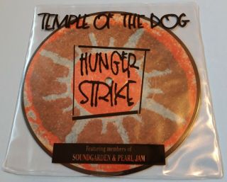 Temple Of The Dog Hunger Strike 7 " Picture Disc,  Uk 1992.  Soundga